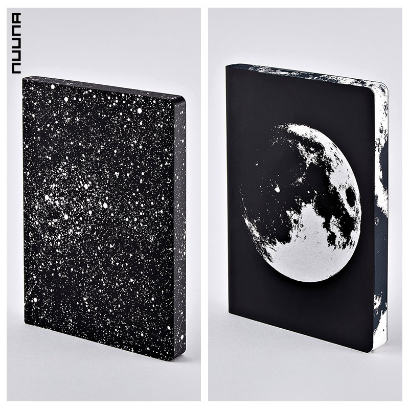 德国艺术设计nuuna笔记本银河月球星空系列软皮记事本手账点阵本