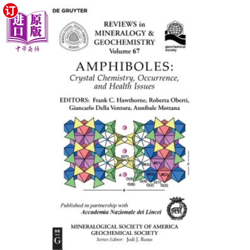 海外直订Amphiboles: Crystal Chemistry, Occurrence, and Health Issues 角闪石:晶体化学、发生和健康问题
