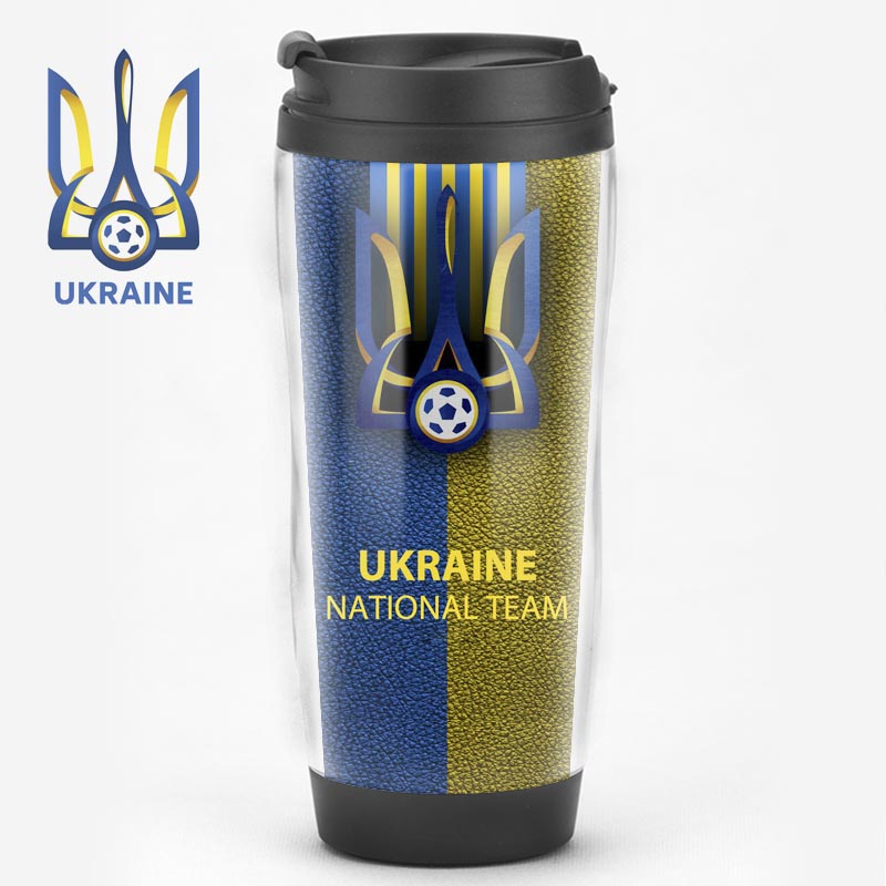 2022卡塔尔足球周边乌克兰国家队球迷纪念品咖啡杯小礼品水杯子