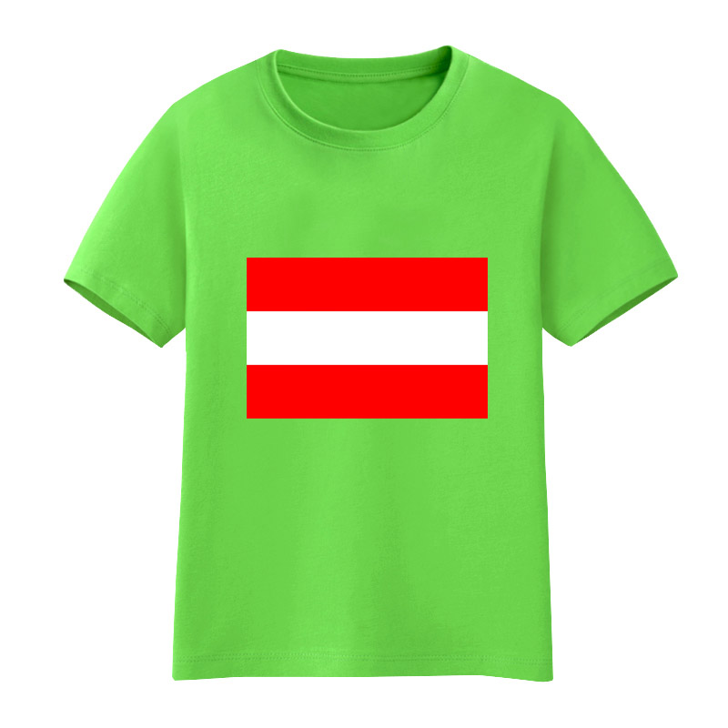 奥地利国旗T恤男童短袖女儿童大中小学生班服运动会比赛球衣少年