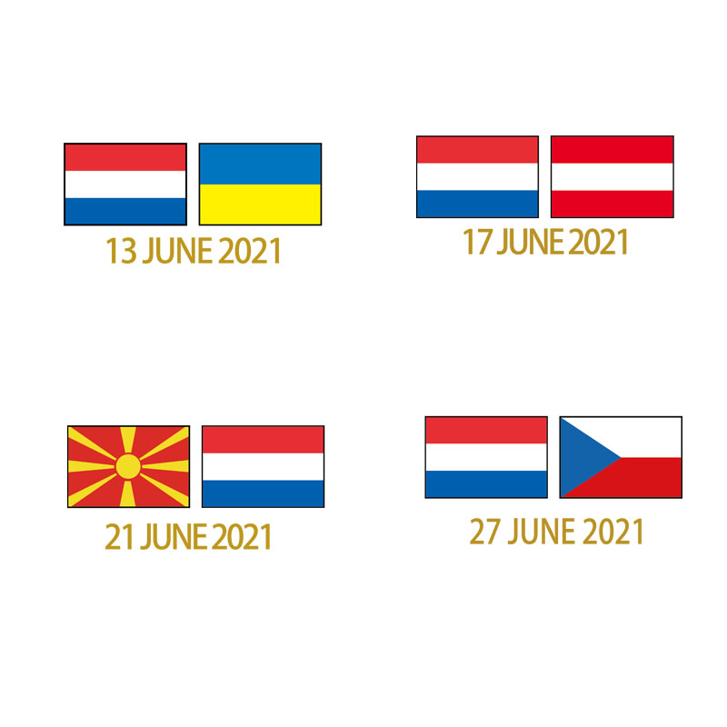 021欧洲杯荷兰对赛荷兰对阵捷克奥地利乌克兰北马其顿热转印小字