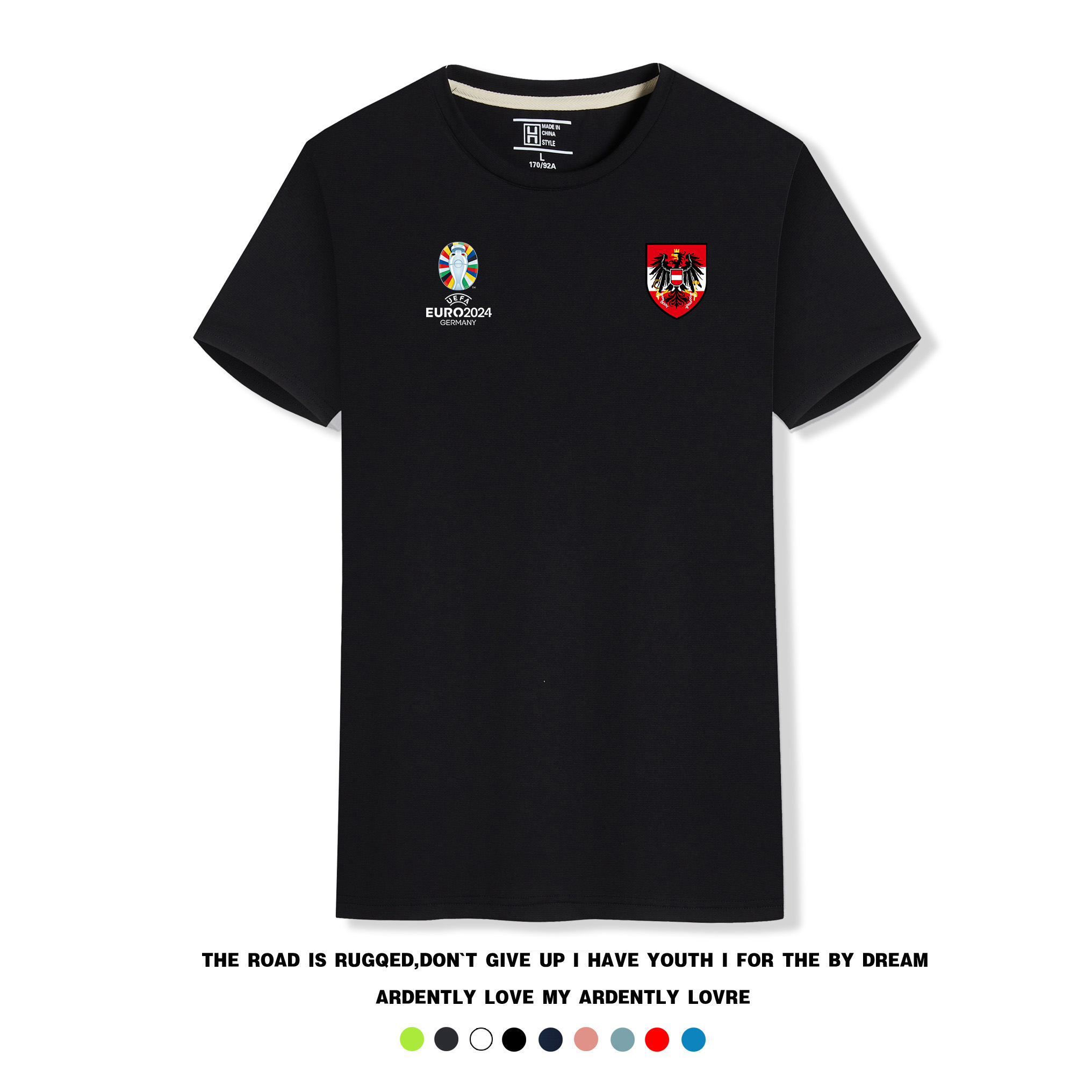 2024欧洲杯奥地利国家队速干短袖T恤队服足球球迷服男女衣服半袖