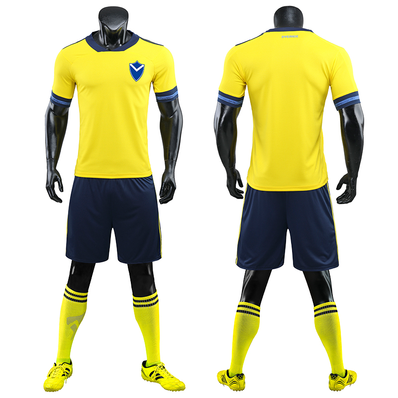 欧洲杯瑞典球衣19-20赛季足球服成人套装男定制印号印字T恤出场服