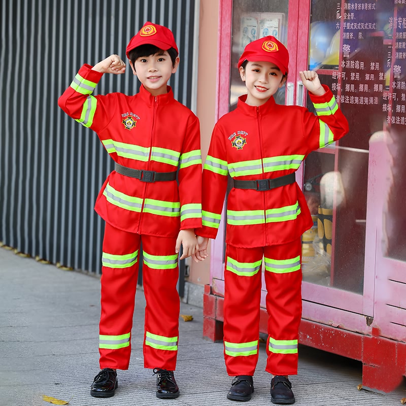 六一消防员服装儿童玩具套装职业角色扮演衣服幼儿园亲子作训表演