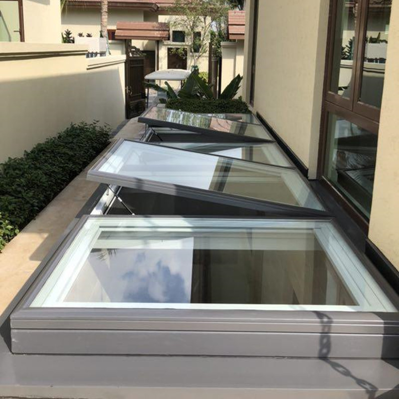 北京天津厂家直销铝合金雨水感应电动天窗 采光井铝合金屋顶天窗