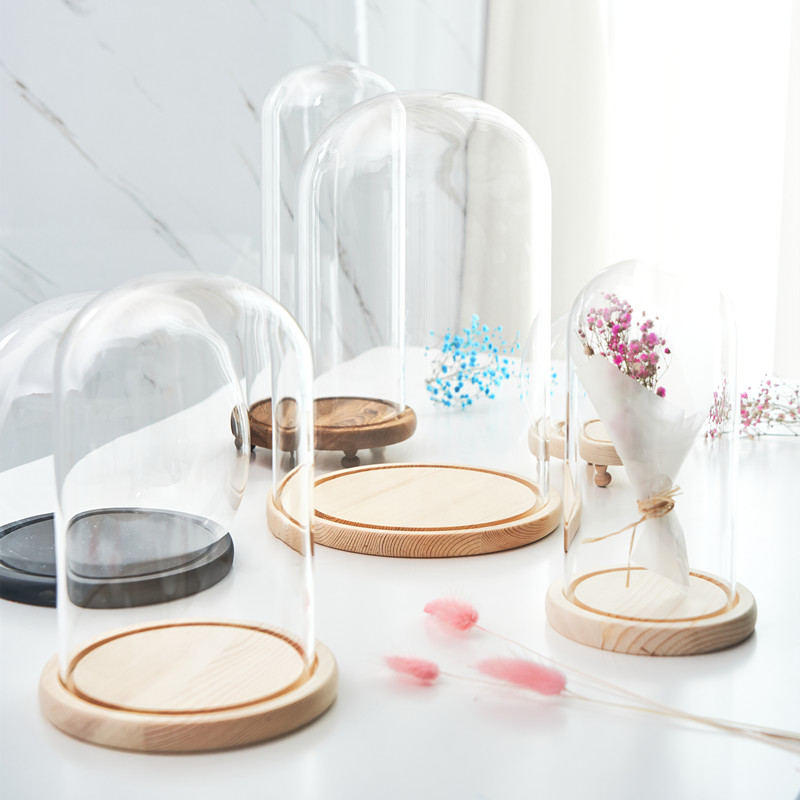 日式和风招财猫玻璃罩 礼品盒展示透明防尘桌面摆放