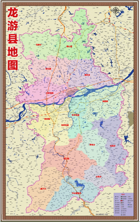 龙游县行政地图