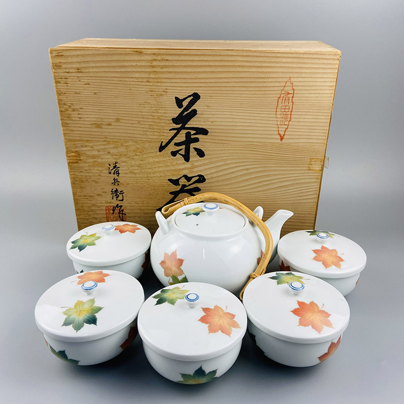 。26箱20号日本回流清兵衛作茶器揃套日式陶瓷茶具套装家用泡茶壶