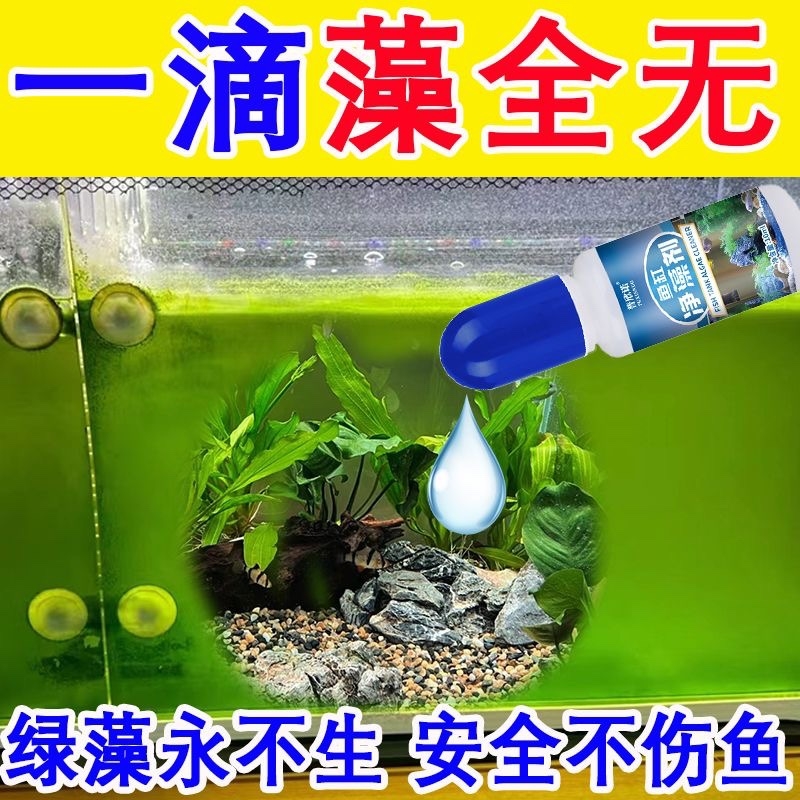 鱼缸除藻剂去苔剂绿藻青苔清除剂去除绿水褐藻丝藻黑藻一滴清理