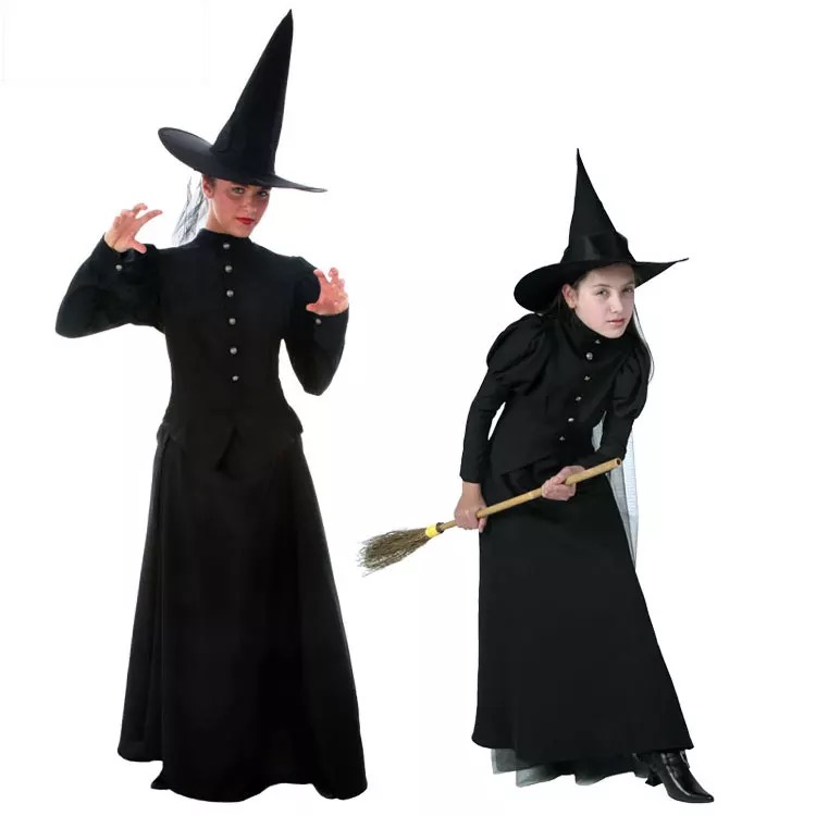 COS绿野仙踪服 万圣节服 舞台表演服装 成人儿童女巫服巫师亲子装