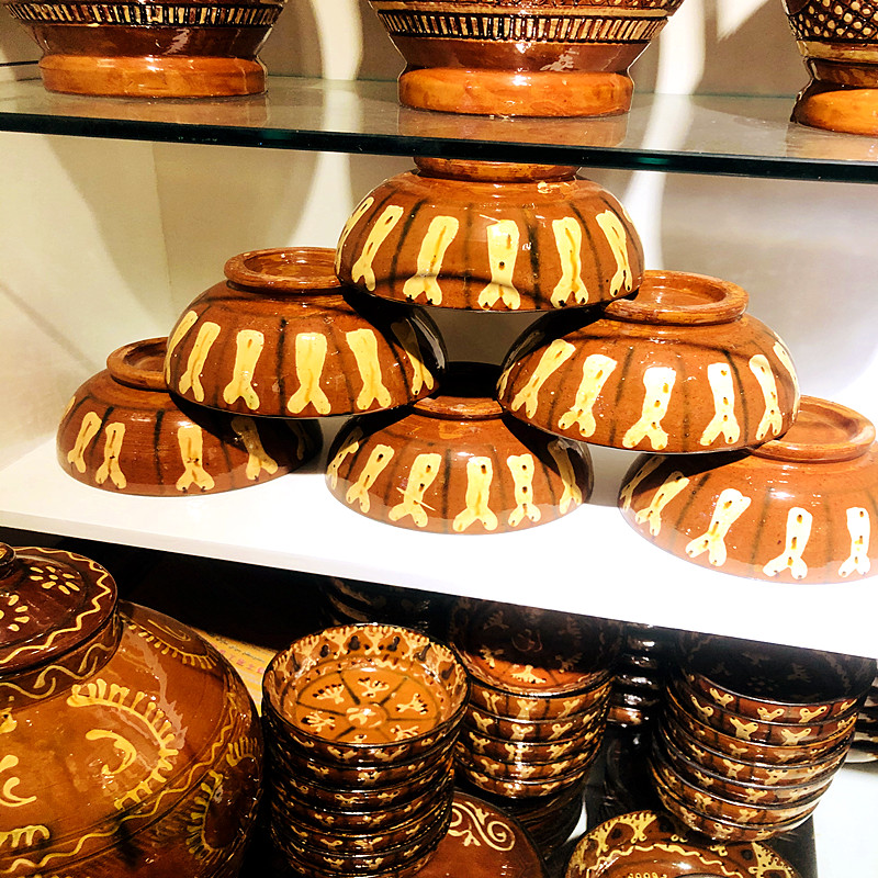 新疆喀什民族特色土陶纯手工陶瓷花纹土陶小碗传统文物土陶