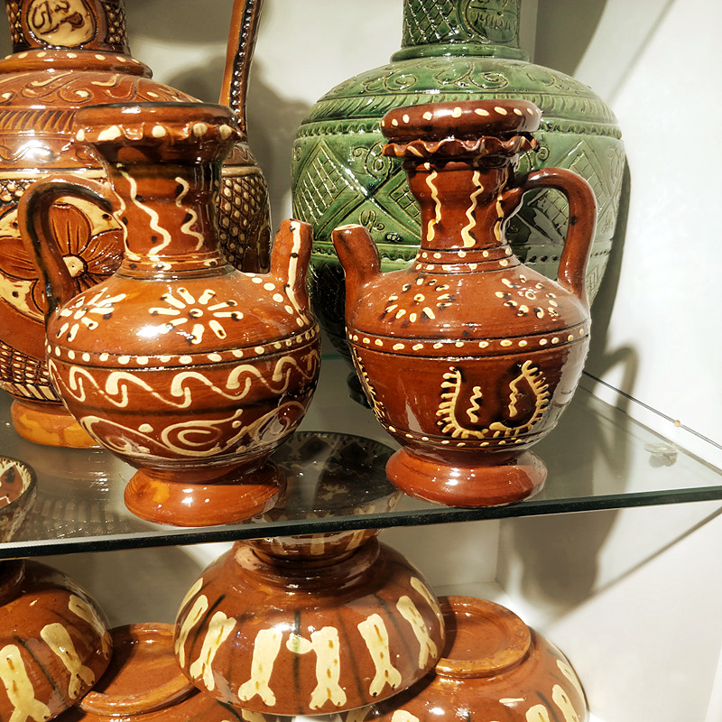 新疆喀什民族特色土陶纯手工陶瓷花纹土陶水桶传统文物土陶