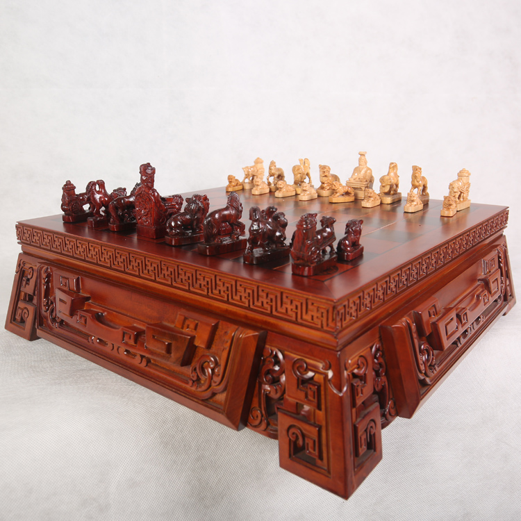 蒙马蒙古象棋 木雕希塔尔 手工雕刻 国际象棋木质传统中国象棋