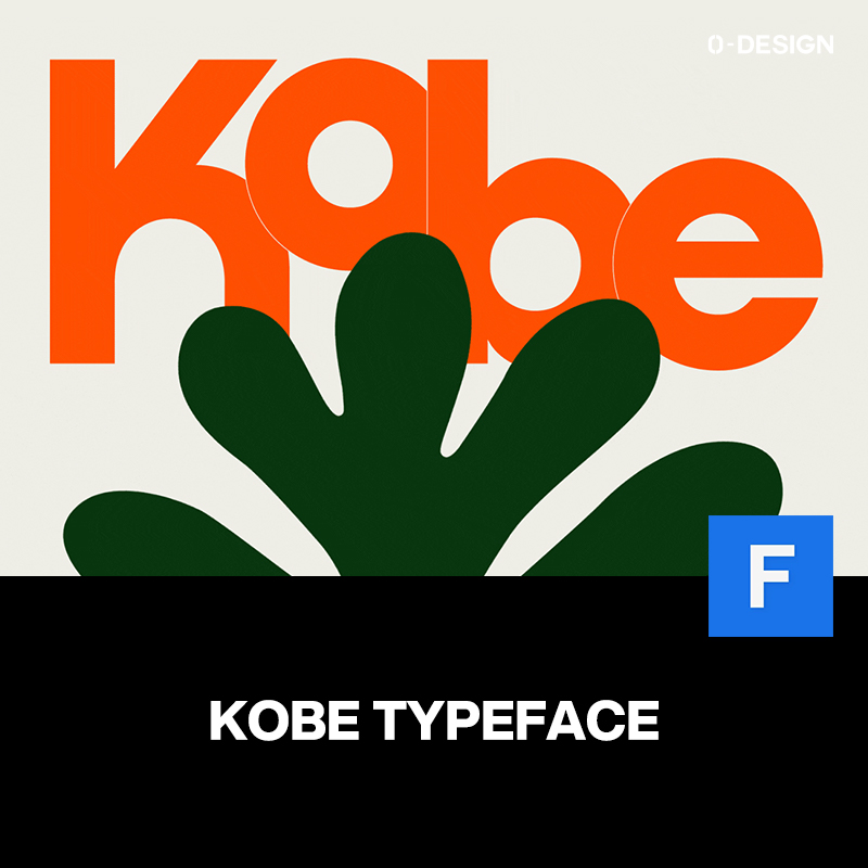 KOBE现代极简经典创意品牌logo杂志海报标题无衬线英文字体家族