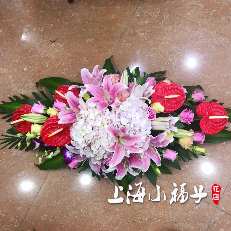 上海商务会议台花演讲会场布置主席台鲜花签到台插花市区包邮