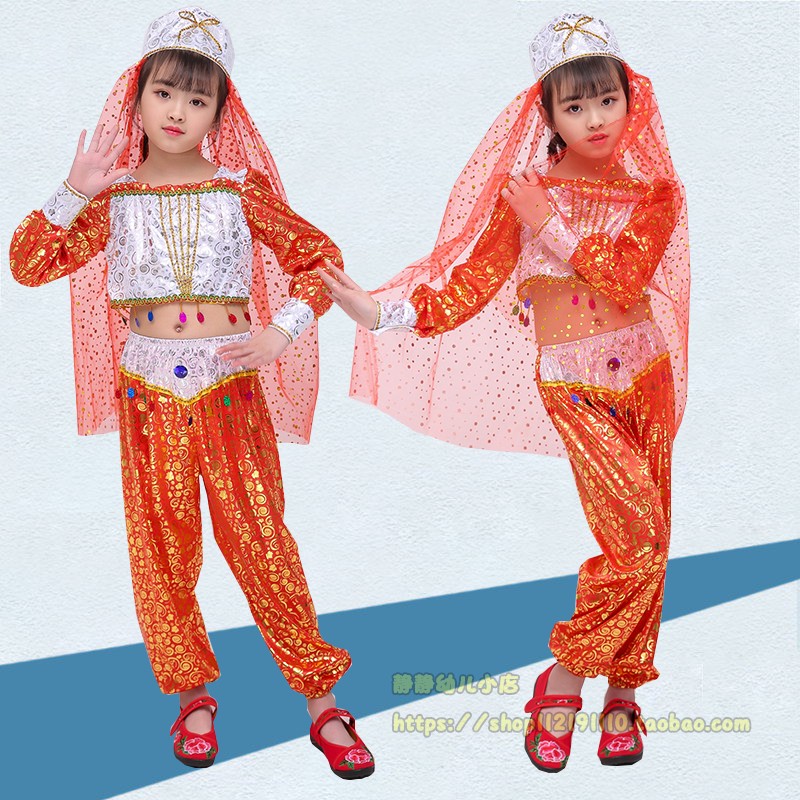 儿童马来西亚阿富汗中东阿拉伯服饰印度尼西亚越南泰国演出服装女