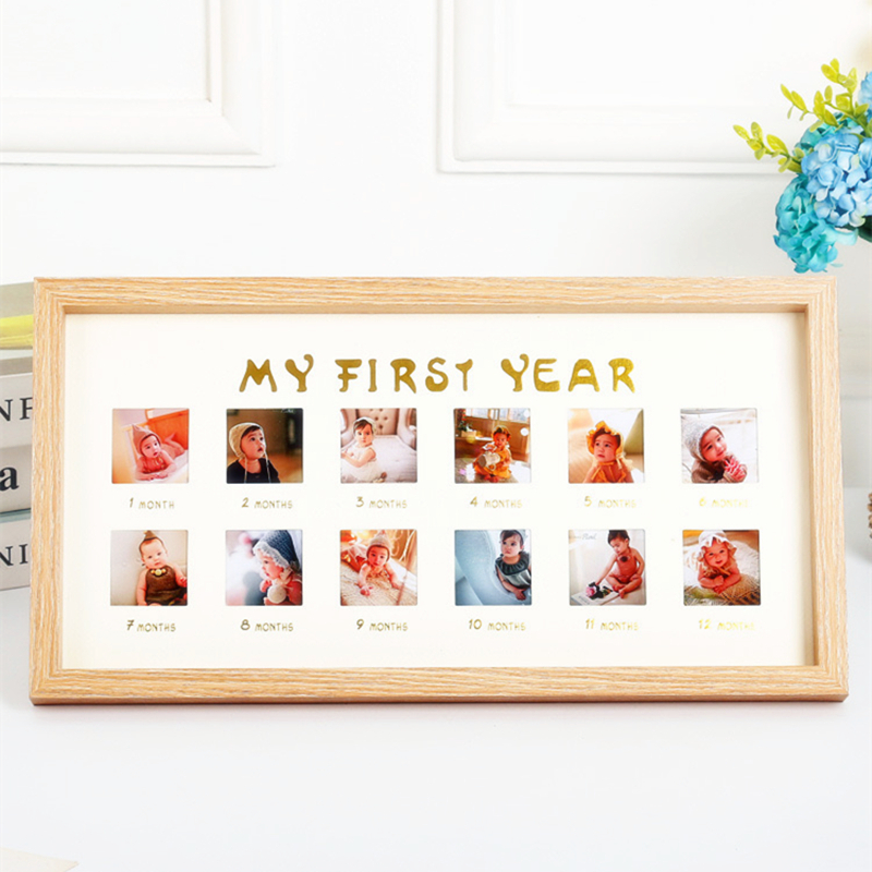 创意新款婴儿宝宝一周岁照片桌摆成长记录相框摆台纪念品礼物相册