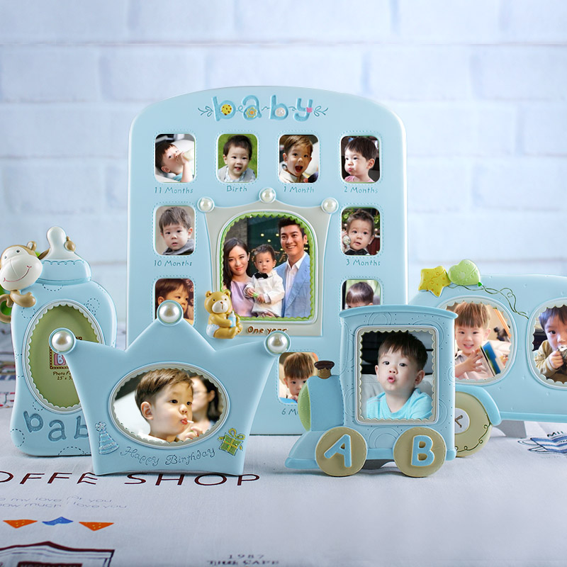 创意可爱宝宝相框摆台挂墙组合儿童婴儿周岁生日礼物免费冲洗照片