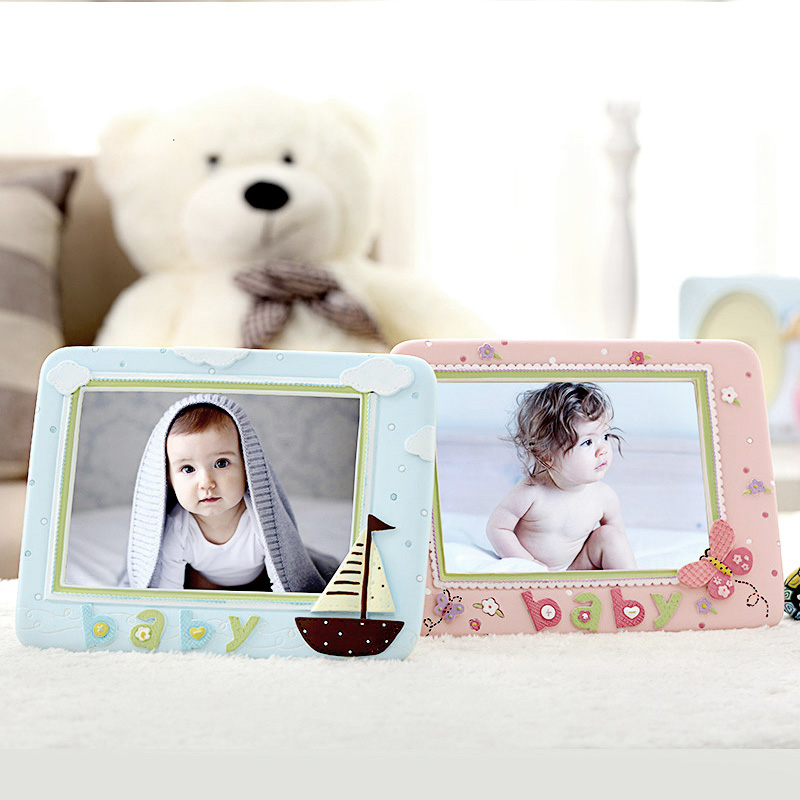 宝宝7寸相框摆台创意个性方形挂墙儿童可爱婴儿加冲印照片洗相片