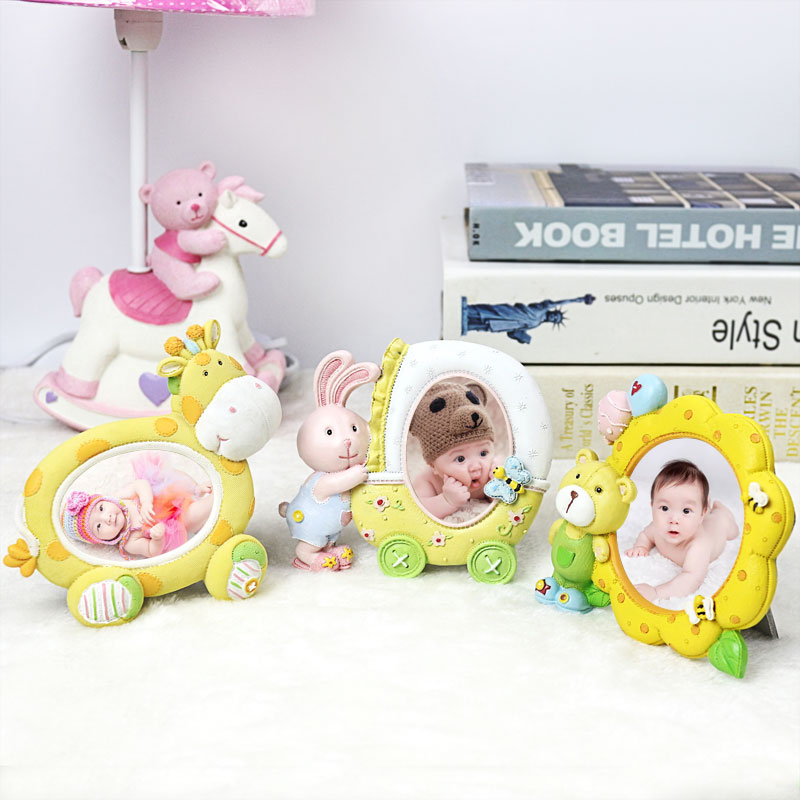 创意可爱婴儿小相框迷你3寸摆台宝宝相架照片框儿童周岁生日礼物