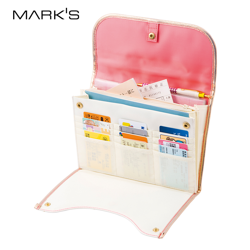 marks MOMmaME系列 母婴包产检病例社保收纳包风琴包育婴收纳包笔记本名片收纳包