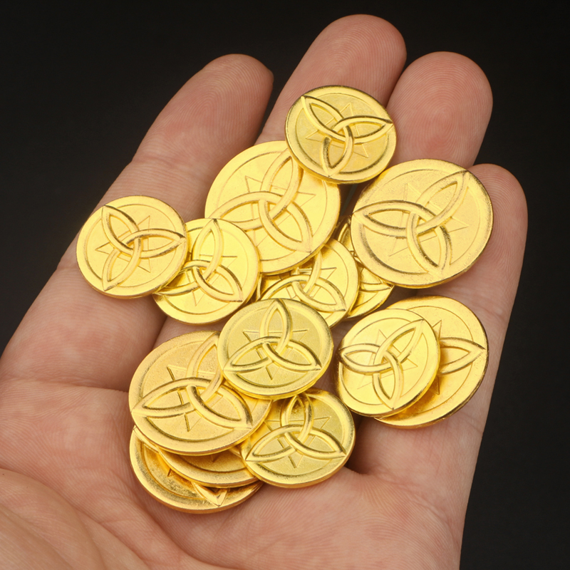 原神摩拉金币模型大小号摆件游戏币装饰品cos道具金属收藏纪念币