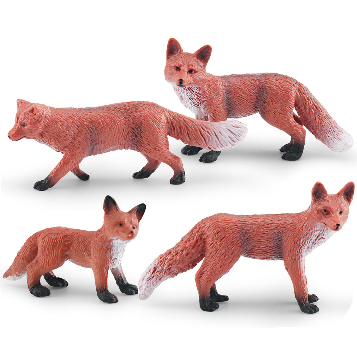 源头厂家仿真森林动物狐狸模型儿童认知赤狐红狐沙盘装饰桌面摆件
