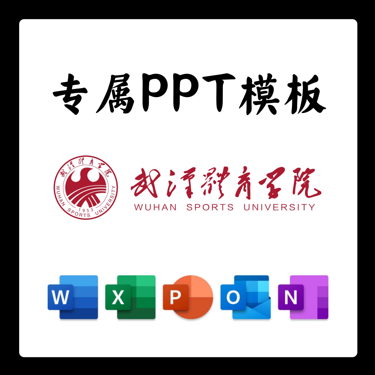 武汉体育学院PPT模板简约开题清新欧美毕业开题中期答辩汇报总结