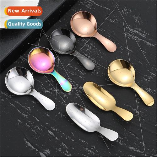 304 spoon short handle round head ice cream scoop children s