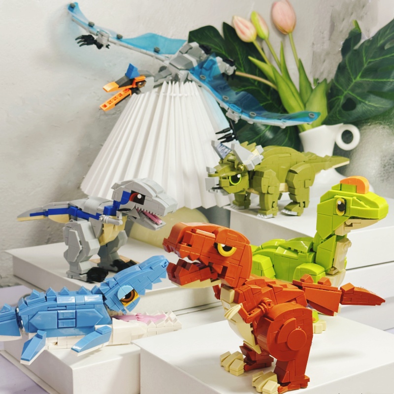 乐高恐龙积木侏罗纪世界益智霸王龙男孩拼装玩具三角龙儿童礼物