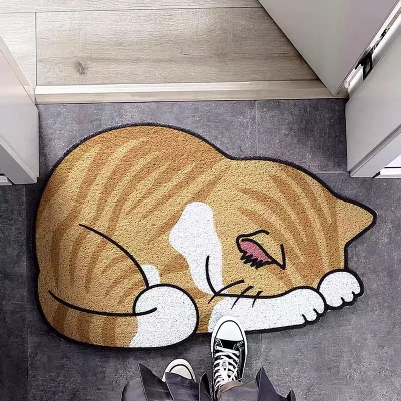 丝圈猫猫进门垫可爱橘猫玄关脚垫卫生间浴室门口防滑门垫蹭土垫子