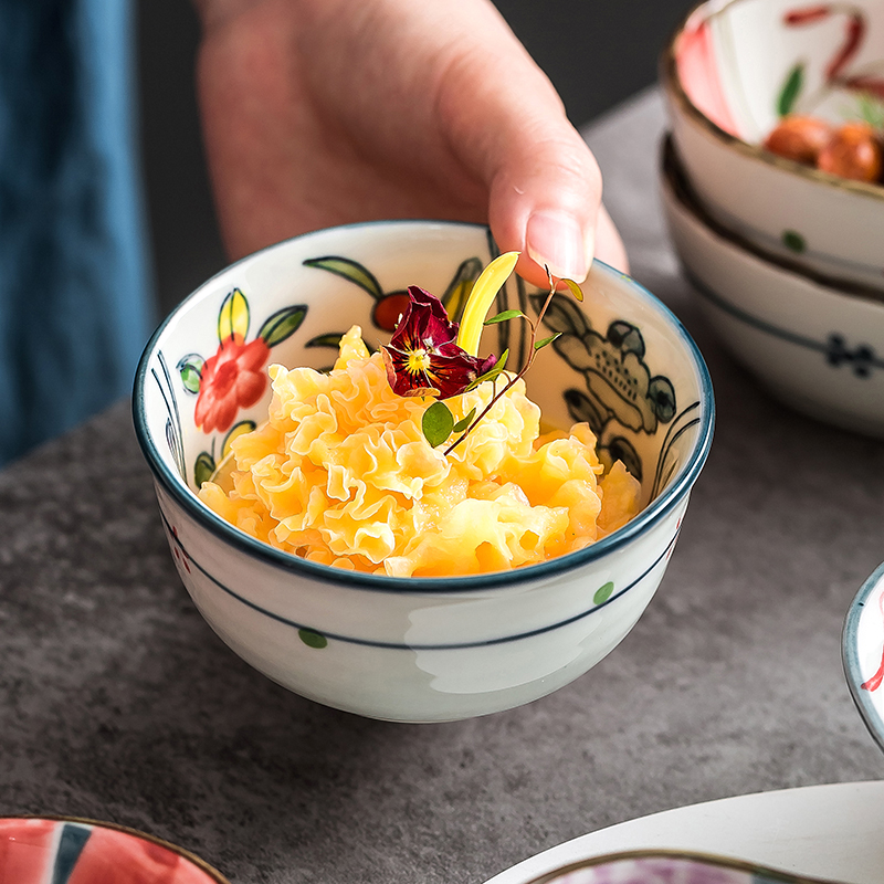 火锅蘸料碗家用商用日式烤肉精致陶瓷凉菜迷你好看的小碟子ins风