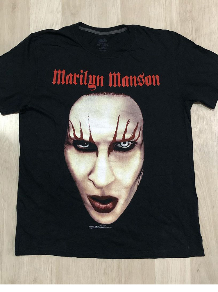Marilyn Manson玛丽莲·曼森潮牌短袖男vintage复古FOG高街T恤女