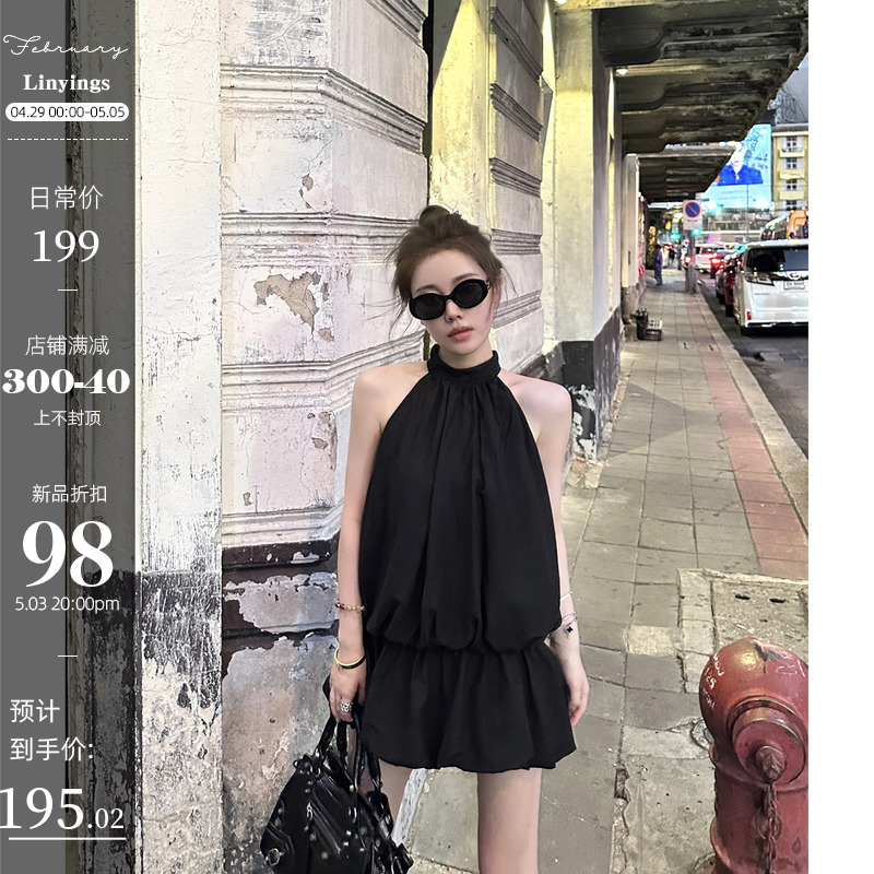 98折「曼谷假日」私服！可以穿出多种风格 甜酷慵懒感挂脖连衣裙