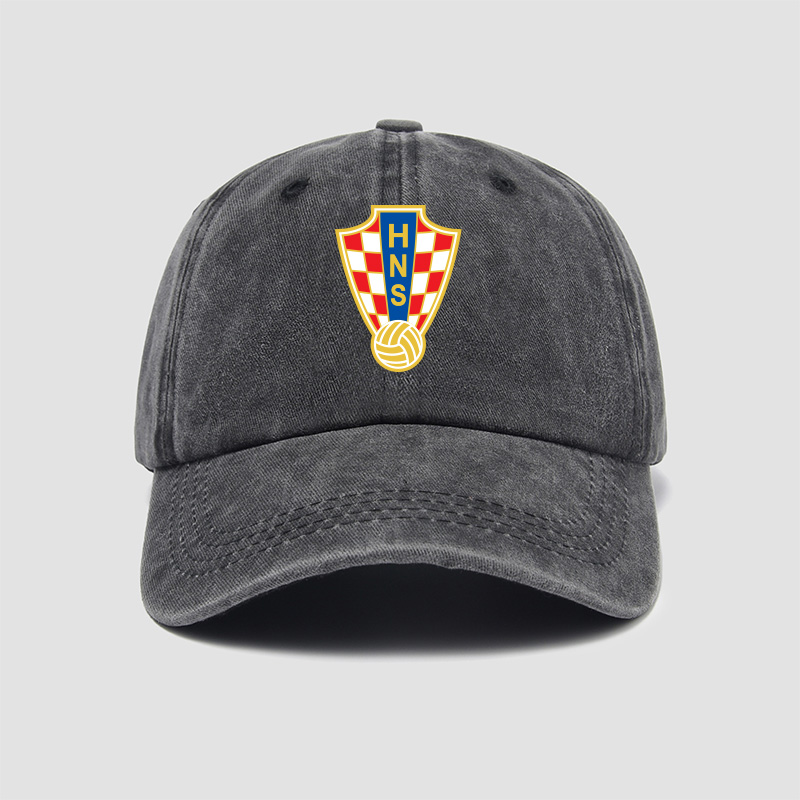 克罗地亚Croatia国家队足球运动队服世界杯帽子棒球帽男女简约鸭