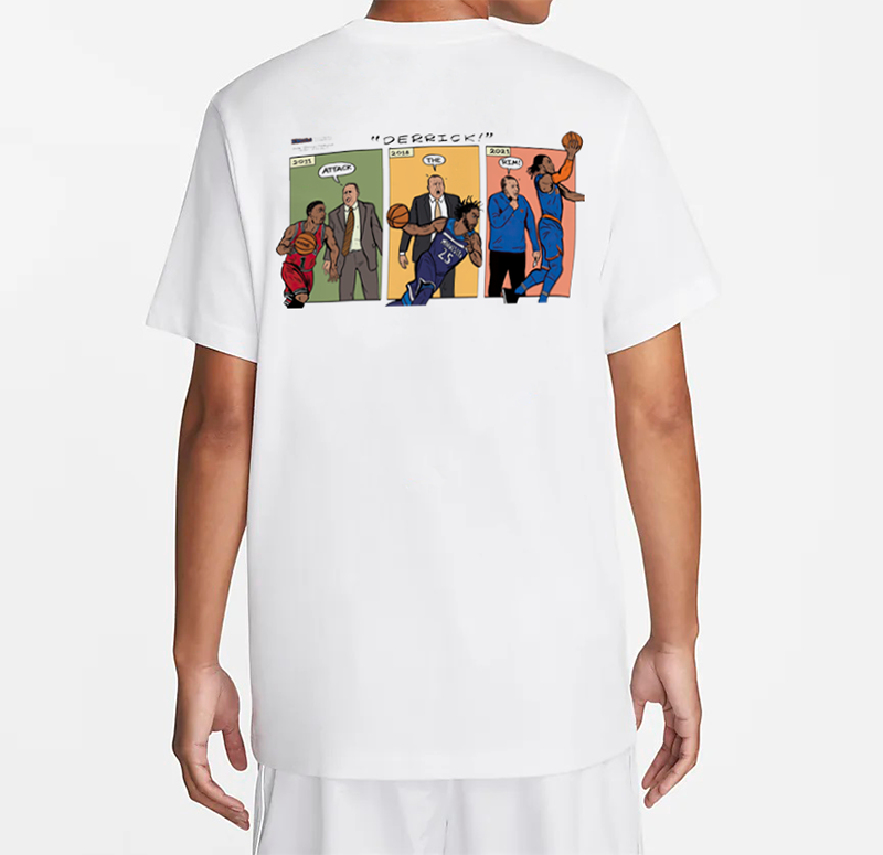 夏季新款男士圆领篮球训练运动短袖罗斯卡通漫画休闲透气大码T恤