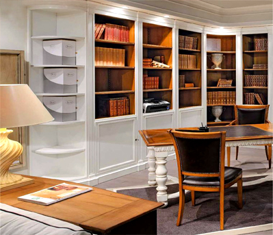现代欧式整体实木橱柜/书柜家具设计装修实景效果图设计资料