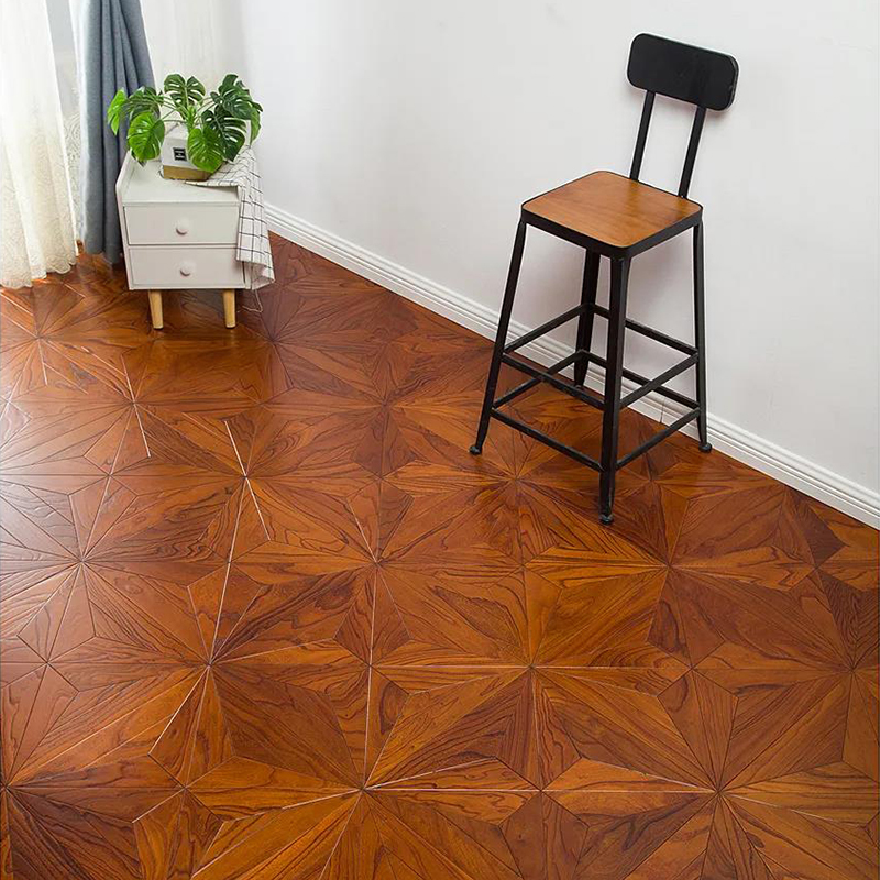 方块方型中式传统装修风格方砖多层实木复合榆木艺术拼花木地板