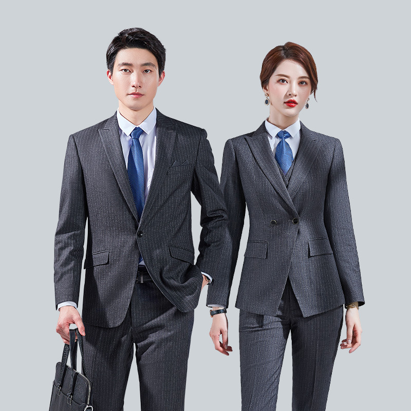 商务正装韩版修身西服工作服职业装团体量体定制成都西服定做