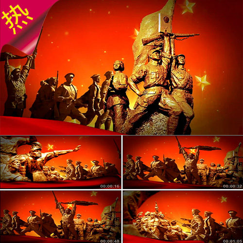 革命战士烈士八路军 人民英雄纪念碑 铜像浮雕 纪念英雄 视频素材