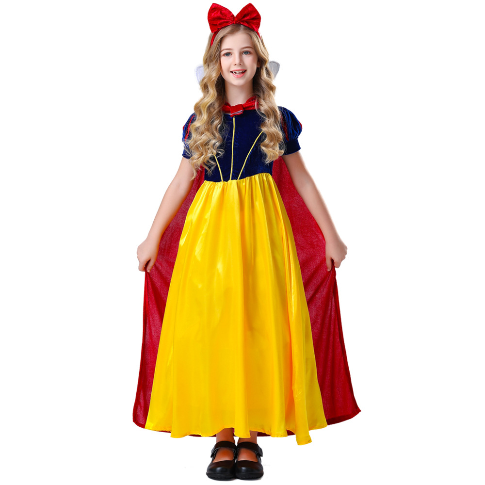 儿童白雪公主裙童话故事主题派对游戏cosplay万圣节舞台表演服装