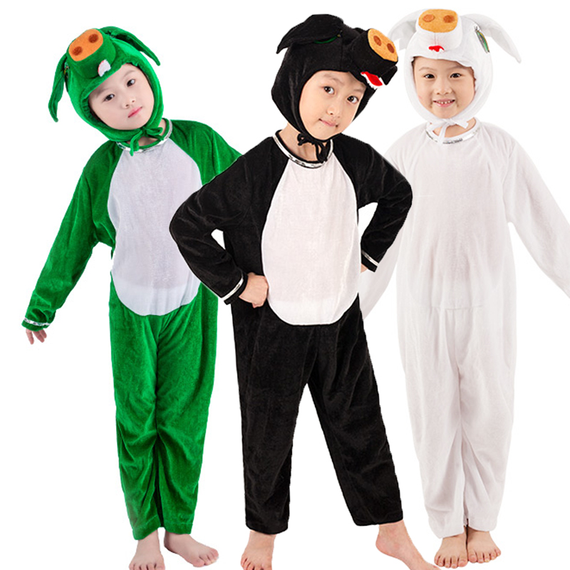三只小猪舞台剧道具表演服小猪演出服儿童cosplay服装幼儿舞蹈服7
