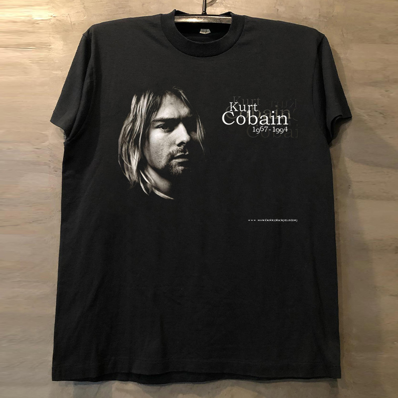 Kurt Cobain科特柯本vintage复古街头人像印花高级感短袖男女T恤