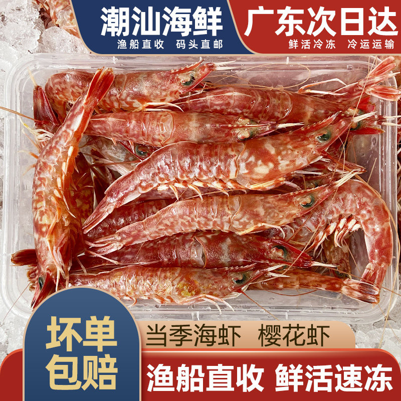 樱花虾海虾鲜活冷冻潮汕海捕海鲜水产非对虾斑节虾刺身海红赤虾