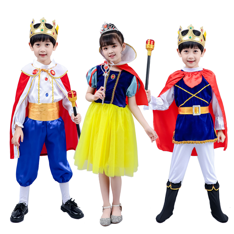 王子服装 儿童万圣节国王cosplay装扮化妆舞会服装白雪公主演出服