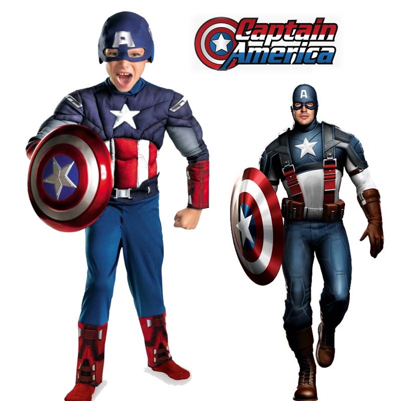 儿童美国队长扮演服漫威超级英雄Captain America Cosplay表演服