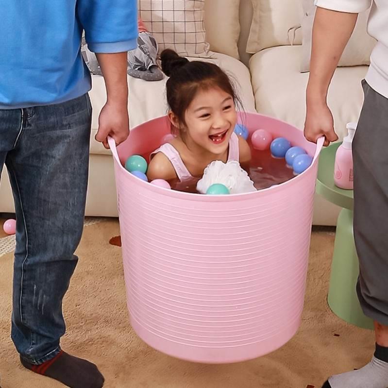 加大玩具收纳桶洗澡桶收纳篮塑料桶脏衣篮衣服桶储水桶洗衣桶洗脚