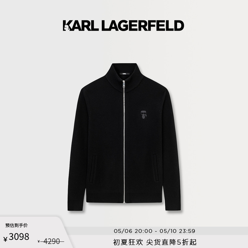 KARL LAGERFELD卡尔拉格斐23侧面mini IKONIK头像开衫男236M2013
