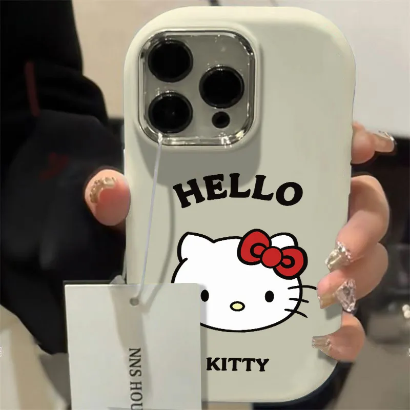 可爱凯蒂猫kitty头像适用OnePlusACEpro手机壳大孔金属镜头一加ace2V/2pro女学生1+ace3/1+12/10T软ace竞速版