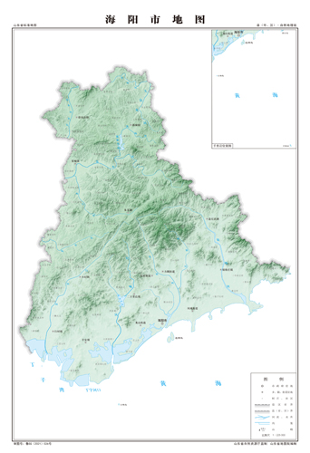 海阳市地图地形地势水系河流行政区划湖泊交通旅游铁路山峰卫星村